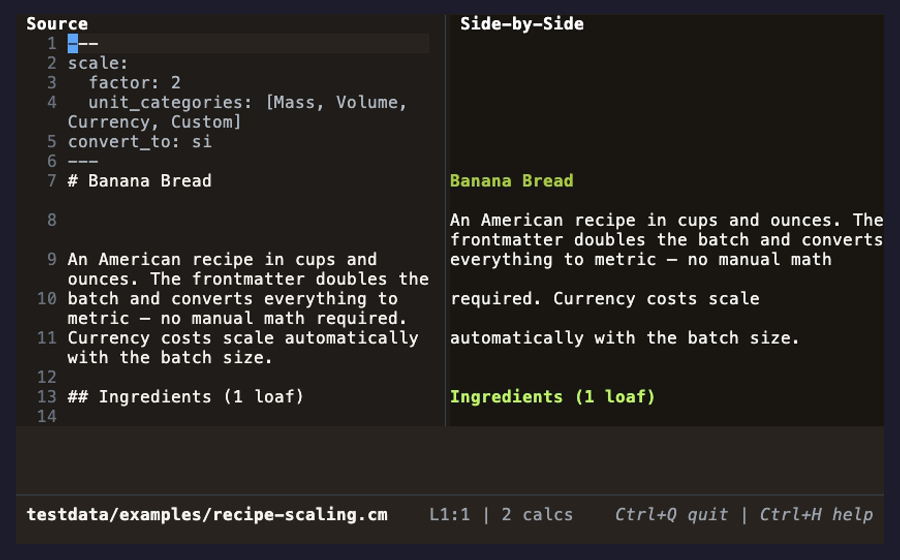 Reading Mode — full rendered document with results inline